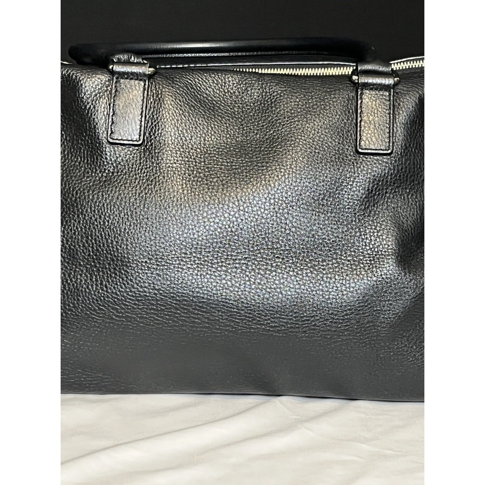 Michael Kors Black Pebble Leather Weekender Bag Luggage Satchel Bag Tote 16 x 13 - Picture 8 of 16